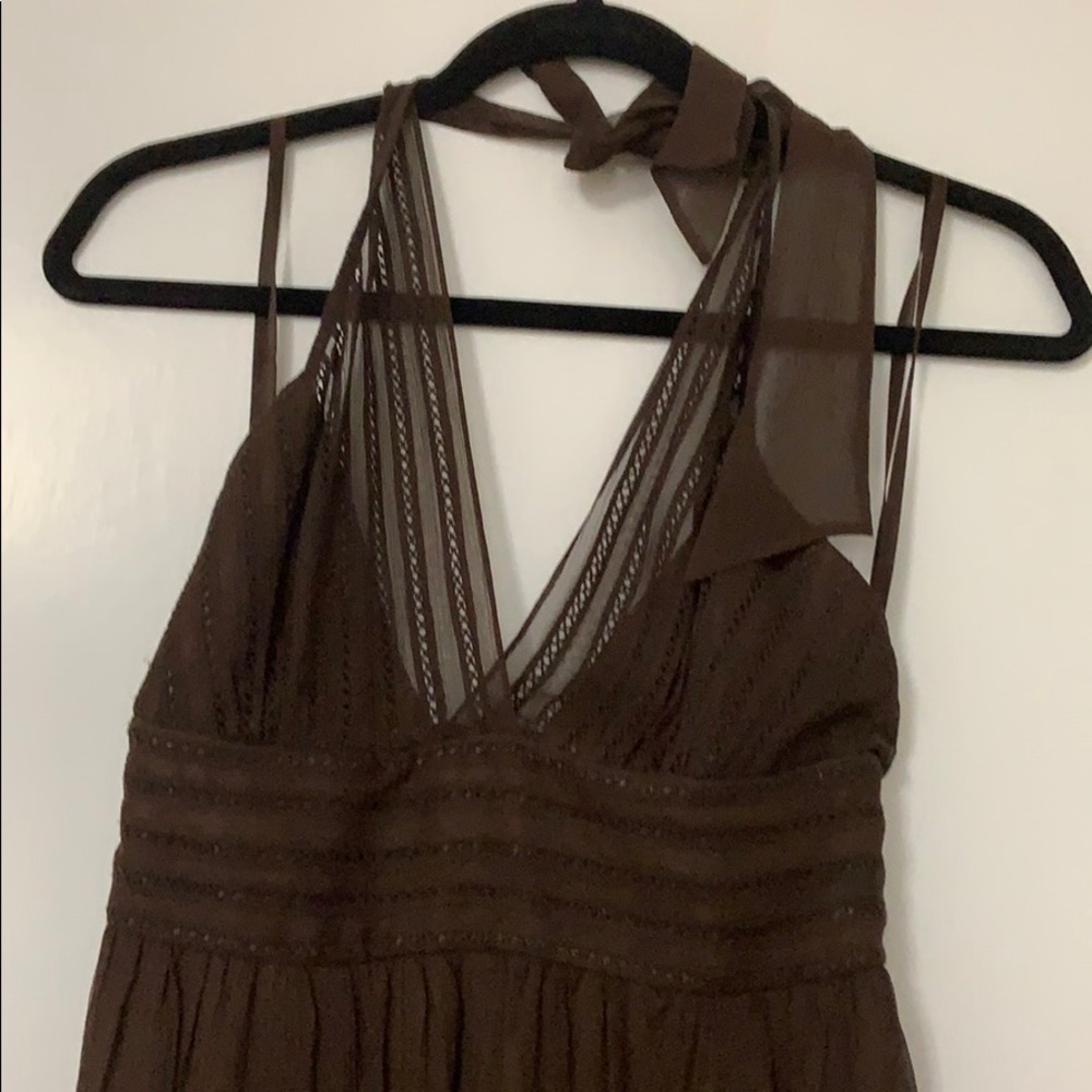 BCBG Maxazria long halter dress